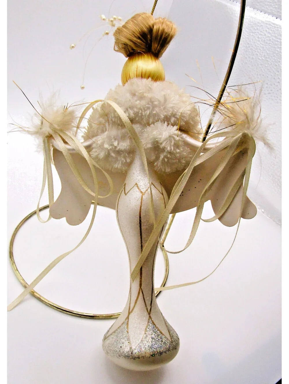 Two Ornaments Kurt Adler 2001 Mystique with Box and Grandfather Clock